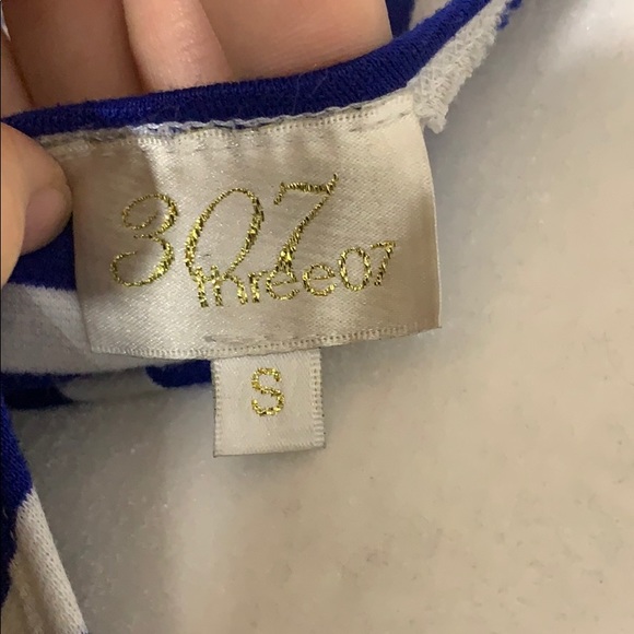 Altar’d State Blue and White Nautical Dress Top SM - Picture 7 of 8